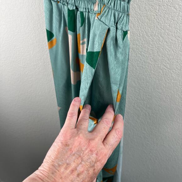 Diarrablu Umy Abstract Saly Print Green Multi Convertible Jumpsuit Medium NWOT - Picture 10 of 16